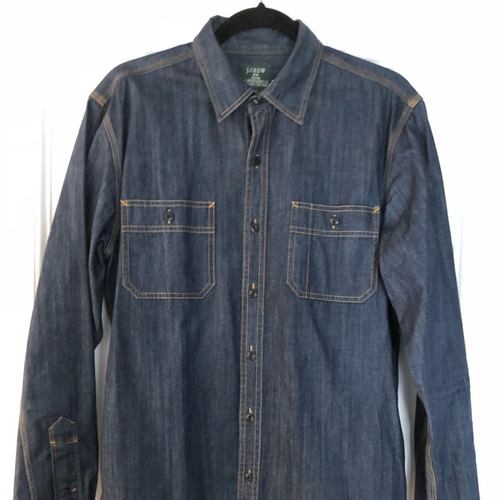 Men’s j crew medium denim work shirt - selvidge